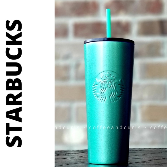 Starbucks Blue Green Pearl Shimmer Ombre Stainless Steel Tumbler 24oz Ve… - Picture 1 of 12